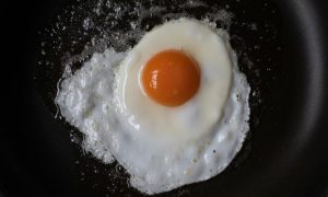 A sunny-side up fried egg.
